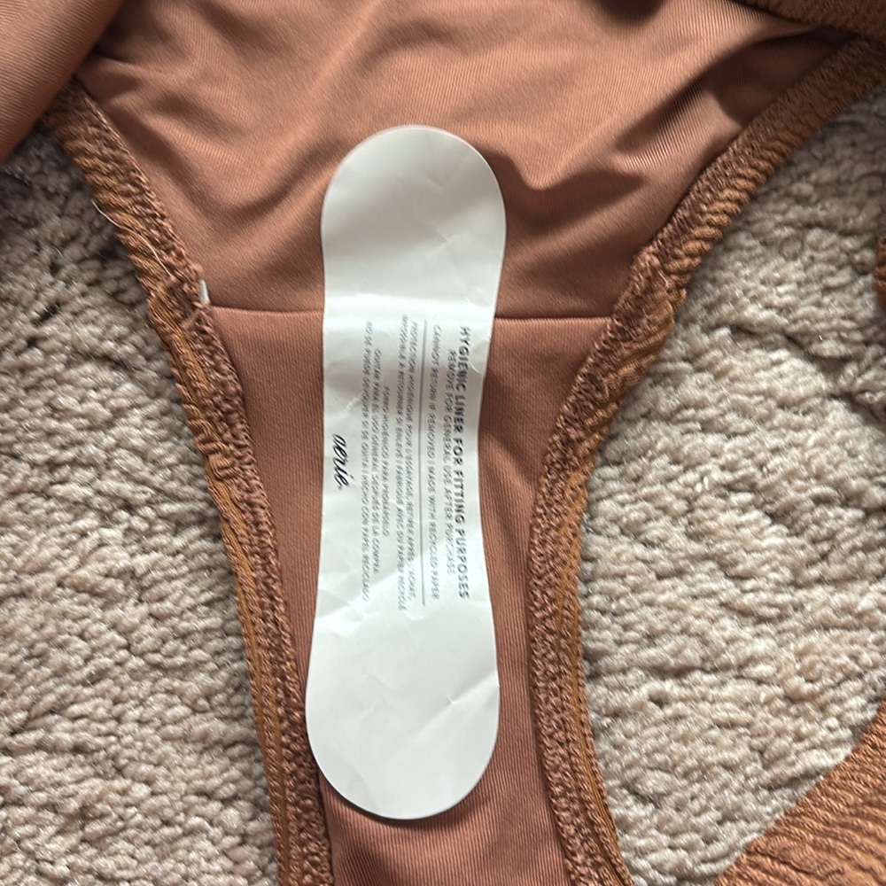 NWT Aerie Brown Ribbed Bikini Bottoms Size L - Picture 4 of 9